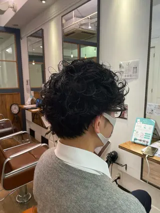 パーマ メンズ 川上拓真 ✂︎学芸大学のヘアスタイル