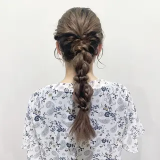 ロング ヘアアレンジ チョコレートカラー/ 𝐒𝐚𝐤𝐢のヘアスタイル