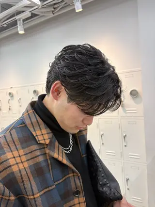 パーマ メンズ 🌀toa/波巻き✨ /メンズパーマ／栄のヘアスタイル