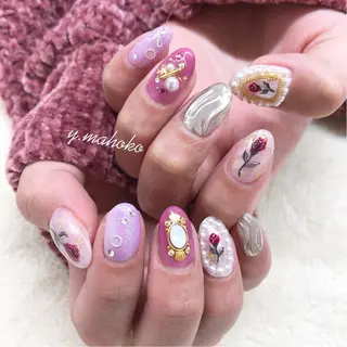 ネイル パラジェル有/ 長さだし/mahoのネイルデザイン