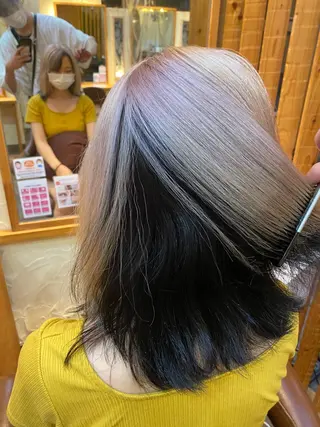 ミディアム カラー パーマ ヘアアレンジ メンズ キッズ ネイル マツエク・マツパ 🌈髪質改善・美髪矯 正・平野瀬乃🌈のヘアスタイル