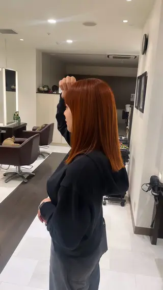 セミロング カラー 藤原 智恵のヘアスタイル