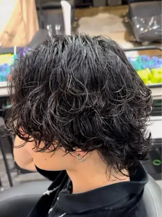 セミロング パーマ メンズ 山本 麟太郎のヘアスタイル