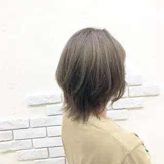 ミディアム 太白区/白髪ぼかし ハイライト/千葉達人のヘアスタイル