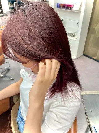 カラー 韓国×艶髪 さきのヘアスタイル