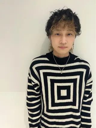 カラー パーマ メンズ 宮永 智香のヘアスタイル