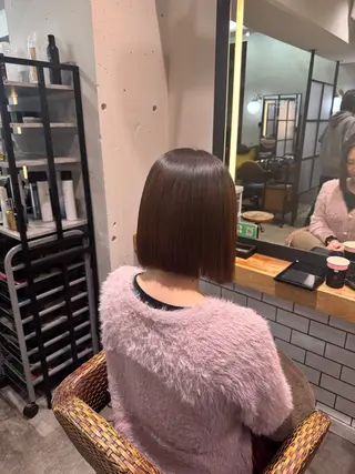 ミディアム 暖色カラー🤎Red Neo meiのヘアスタイル