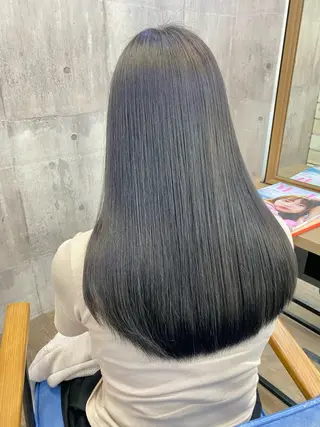 セミロング カラー Zina 千早店 藤 辰也のヘアスタイル