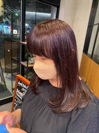 ミディアム カラー ヘアアレンジ yuuri🎀/大宮 /韓国ヘア/レイヤーのヘアスタイル