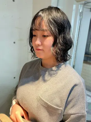 ミディアム パーマ YUKI 新宿カット パーマ/カラーのヘアスタイル