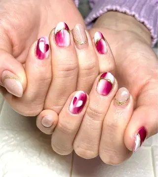 ミディアム ネイル まり りぃ〜んのネイルデザイン