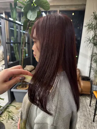 ロング カラー 森田遥奈/透明感カラ ー/似合わせカットのヘアスタイル