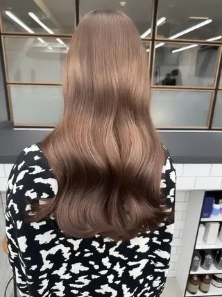 ロング ハイトーン特化/ 韓国風/梨緒💜のヘアスタイル