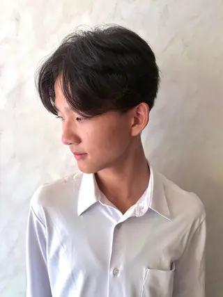 ショート パーマ 本厚木パーマ&ブリー チMEN'Sショートのヘアスタイル