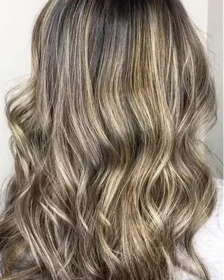 ロング カラー パーマ ヘアアレンジ チビ編み込みエクステ シールEXどぅ〜すのヘアスタイル