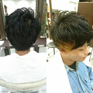 ショート メンズ タッセルボブ× 美髪・髪質改善のヘアスタイル