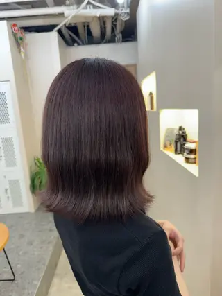 ミディアム カラー LoRE hair 四条河原町　西尾友里のヘアスタイル