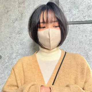 ショート カラー 癖毛救済✂️ボブ /髪質改善ストレートのヘアスタイル