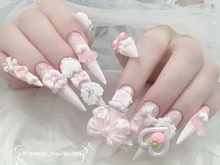 ネイル MoMoA Nail ネイル長さ出し専門店のネイルデザイン