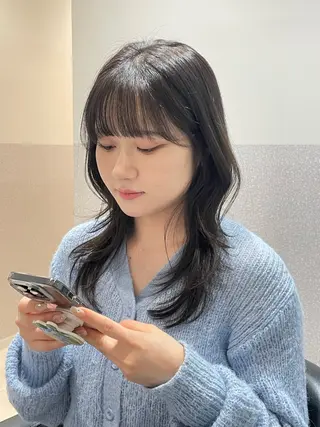 セミロング ❤︎︎韓国ヘア❤︎︎ 𝑺𝒉𝒊𝒉𝒐のヘアスタイル