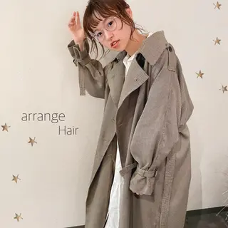 ミディアム カラー 市川 千夏のヘアスタイル