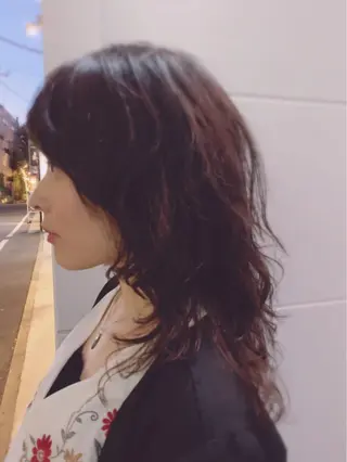 ミディアム パーマ 縮毛矯正✖️似合わせ 🌻ヒトミのヘアスタイル