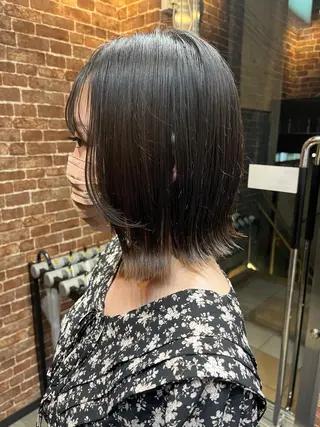 ミディアム カラー パーマ ヘアアレンジ メンズ キッズ ネイル マツエク・マツパ アイブロウ 久木原 ゆりのヘアスタイル