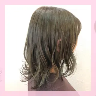 ミディアム カラー 🍒前川 🍒のヘアスタイル