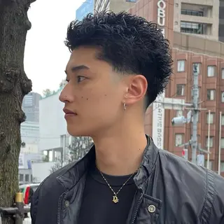 ショート パーマ メンズ 渋谷 メンズショート 佐伯 将のヘアスタイル