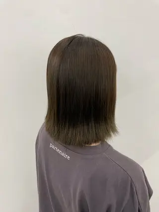 ミディアム 美髪縮毛/インナー カラー ERINA✨のヘアスタイル