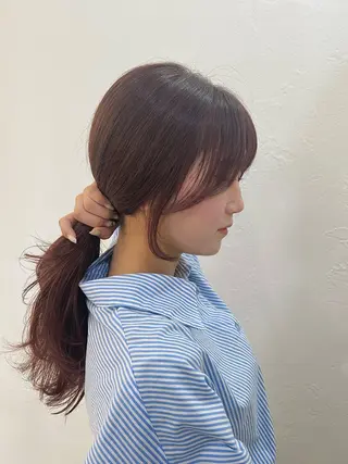 ロング カラー 近藤 若菜のヘアスタイル