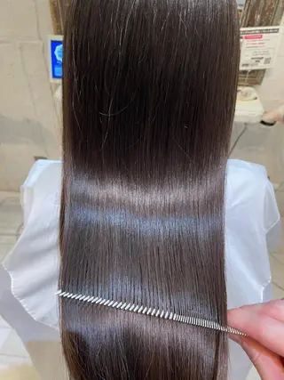 セミロング カラー パーマ 髪質改善／ブリーチ 宮武　湧斗のヘアスタイル
