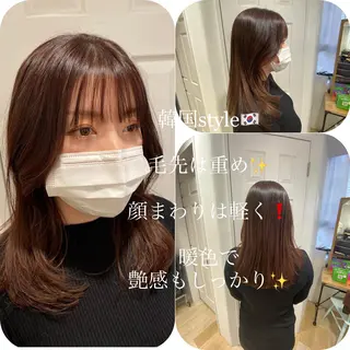 セミロング パーソナルカラー lapiax阿部のヘアスタイル