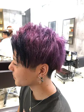 ミディアム カラー パーマ ヘアアレンジ メンズ キッズ ネイル マツエク・マツパ EnBlesS西宮 マンツーマン神道有基のヘアスタイル
