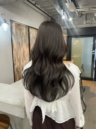 ロング カラー 新宿/韓国ヘア/ 髪質改善ストレートのヘアスタイル