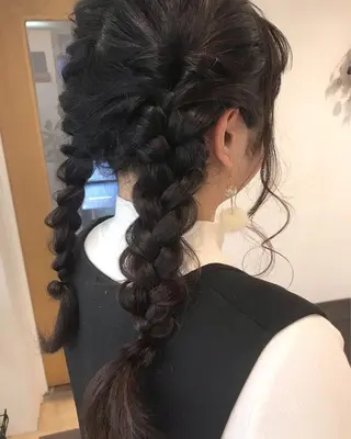 ロング ヘアアレンジ クニモトハルナ ボブ/柔らかカラーのヘアスタイル