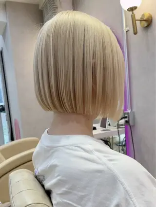 ショート カラー ヘアアレンジ 縮毛矯正🤍 盛れるボブ/ひかりのヘアスタイル