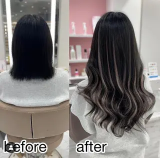 カラー ロング 桃屋 桃屋のヘアスタイル