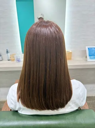 セミロング カラー 縮毛矯正/ /関内/あべももこのヘアスタイル