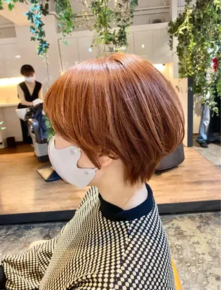 ショート カラー ショート 縮毛矯正 レイヤー🌿FUKUのヘアスタイル