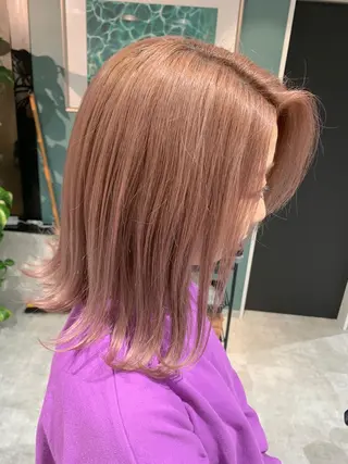 ミディアム カラー 髪質改善will hairdesignのヘアスタイル