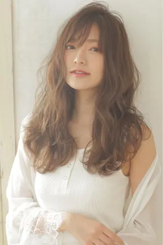 ロング カラー パーマ Lee 甲子園のヘアスタイル