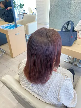 ミディアム カラー 武富 果音のヘアスタイル