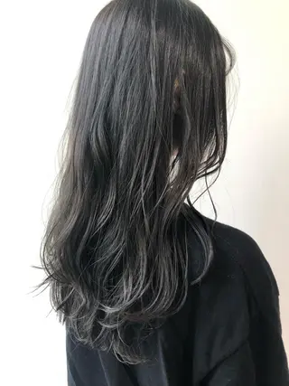 セミロング カラー 徳本 駿太のヘアスタイル