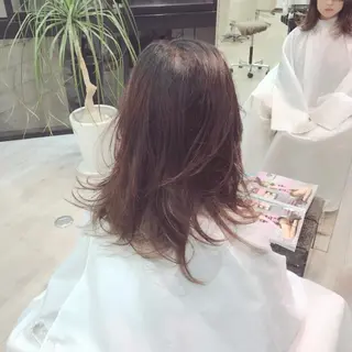 ミディアム カラー パーマ ヘアアレンジ メンズ キッズ ネイル マツエク・マツパ ドライ カット✂️髪質改善のヘアスタイル