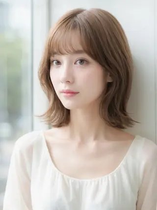 ミディアム カラー 小松崎 友宏のヘアスタイル