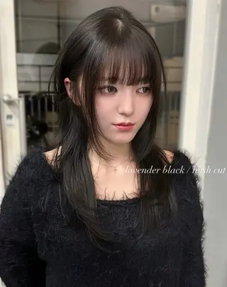 ロング カラー ヘアアレンジ 🫧🇰🇷韓国ヘア レイヤー🐺Yutaのヘアスタイル