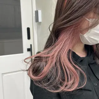 セミロング カラー 渋谷🎨ブリーチ特化 ×エクステ🎨レンのヘアスタイル