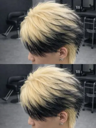ミディアム カラー ヘアアレンジ メンズ 🔥ニュアンス フェザー小林海斗🔥のヘアスタイル
