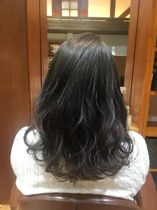 セミロング カラー ✨🌿大人可愛い愛さ れhair🌿✨松本のヘアスタイル